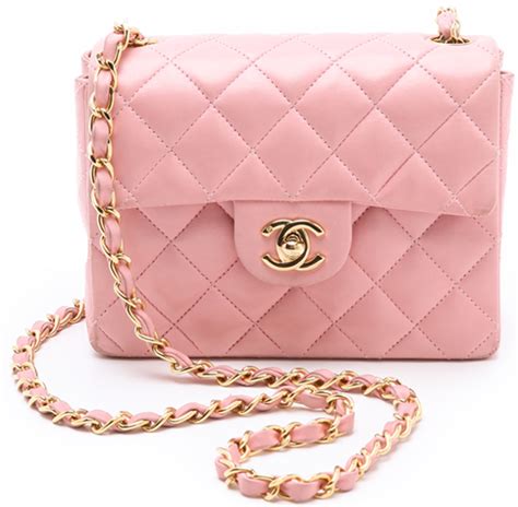 chanel mini square light pink|chanel classic mini flap price.